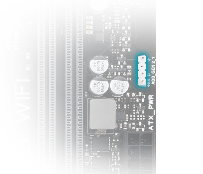 features addressable Gen 2 headers. 