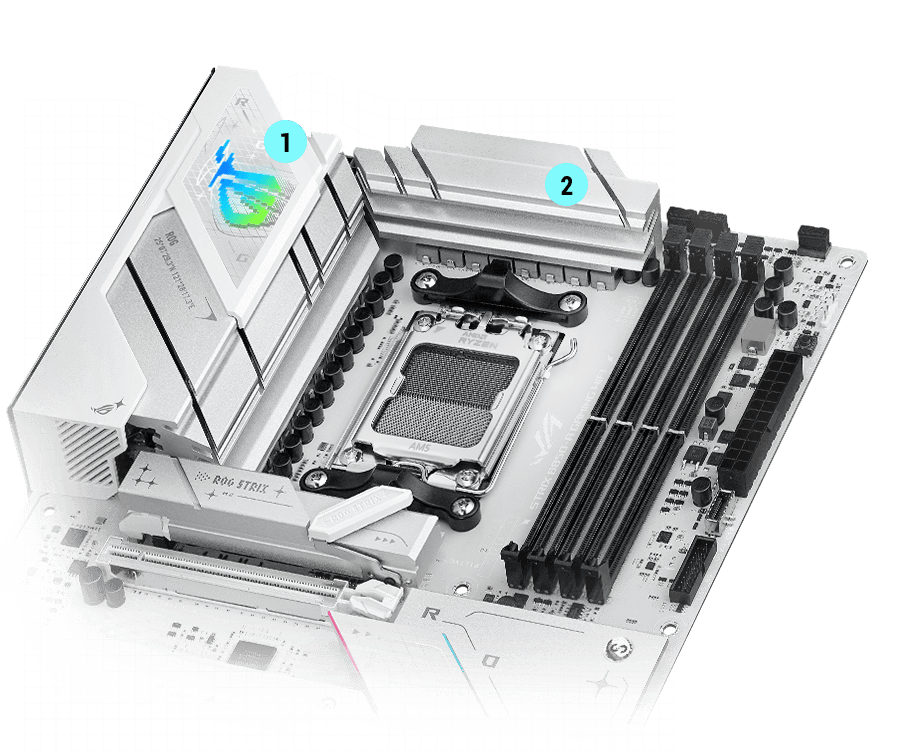 Strix B850-A VRM cooling design layout