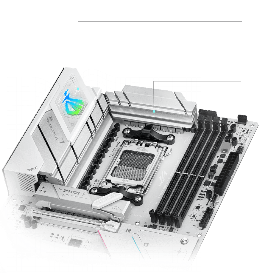 Strix B850-A VRM cooling design layout