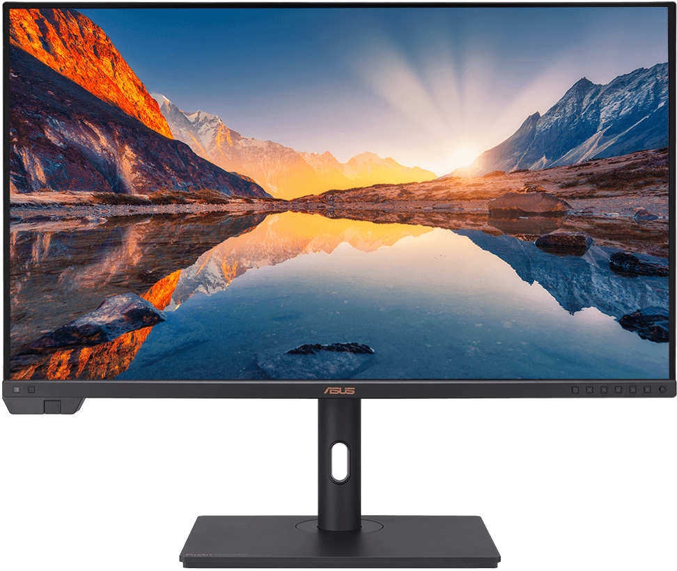 ProArt Display 8K PA32KCX 顯示湖泊和山脈的高對比影像