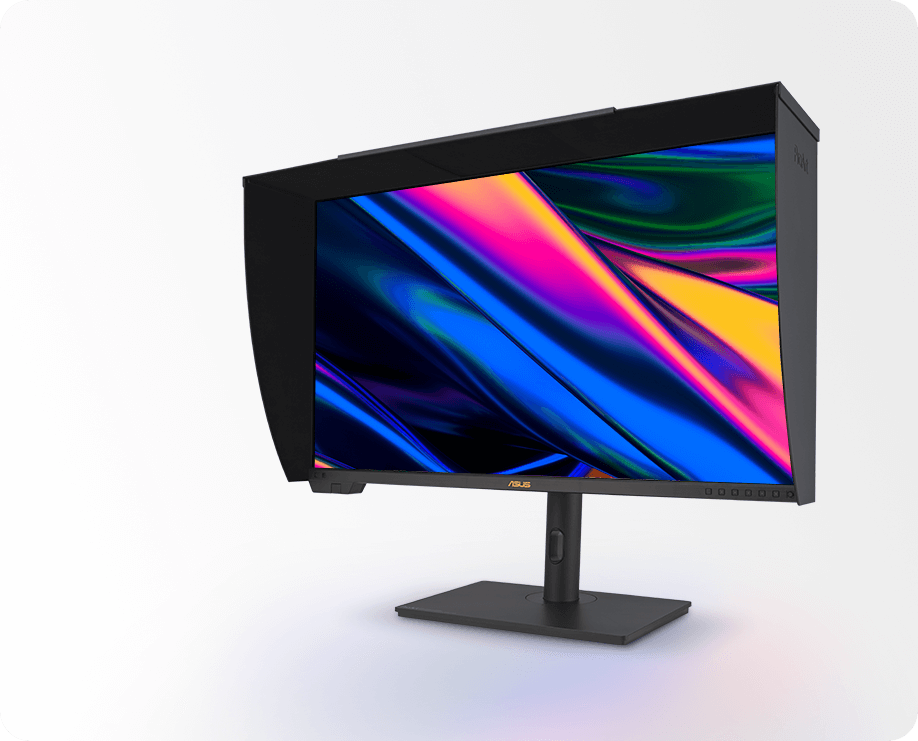 A colorful image being shown on ProArt Display 8K PA32KCX