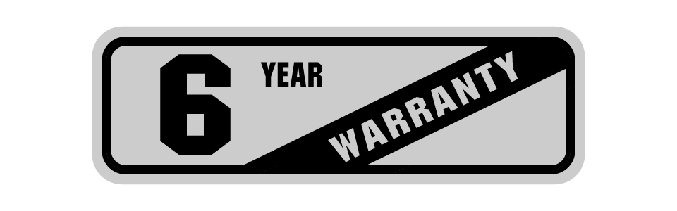 6-year warranty logo