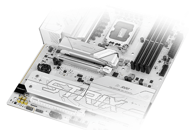 Strix  B860-A M.2 heatsinks and backplate layout