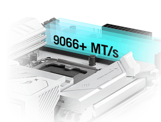 Strix B860-A 可让您将记忆体超频至 9066+ MT/s。