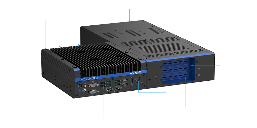 ASUS IoT RUC-1000G has rich I/O ports design for expandability