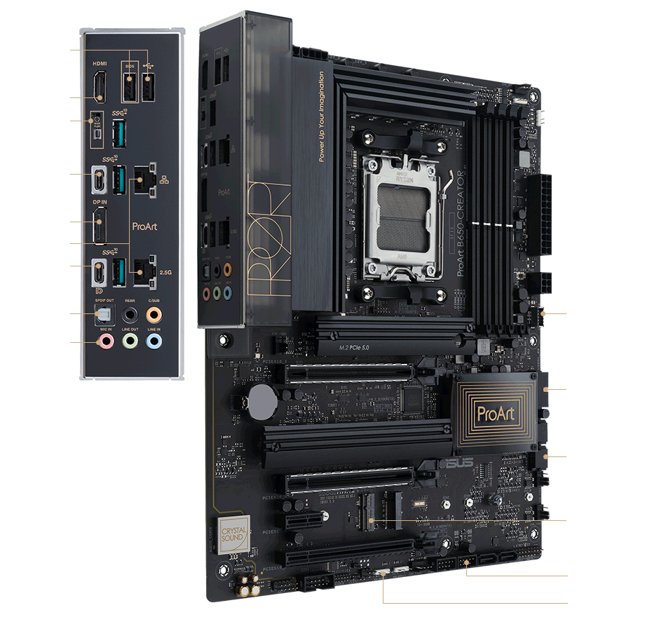 ProArt B650-Creator motherboard connectivity features