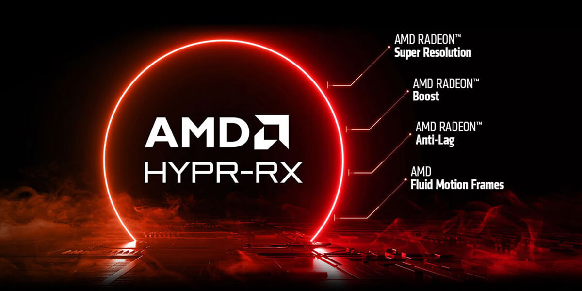 Imagen del logotipo de AMD HYPR-RX y sus características