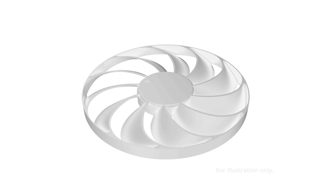 Prime RTX 5070 White Edition fan illustration
