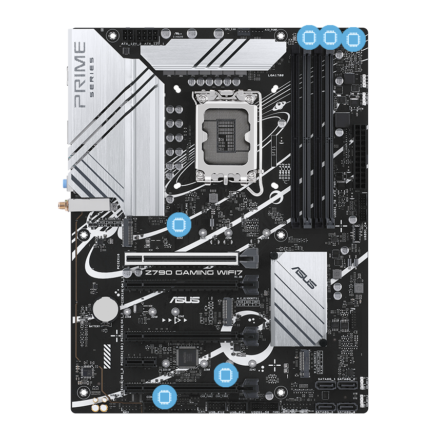 ASUS motherboard with 4-Pin PWM Fan image