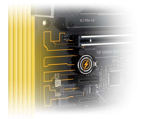 A TUF GAMING B660-PLUS WIFI D4 dispõe de um Design da PCB com 6 camadas.