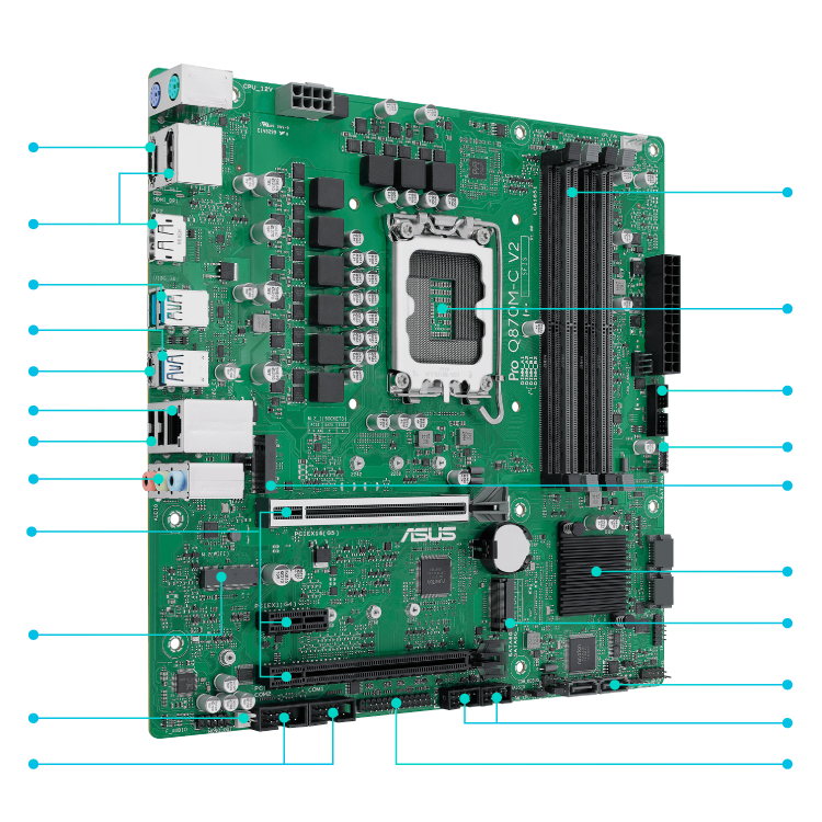 All specs of the Pro Q870M-C V2-CSM motherboard