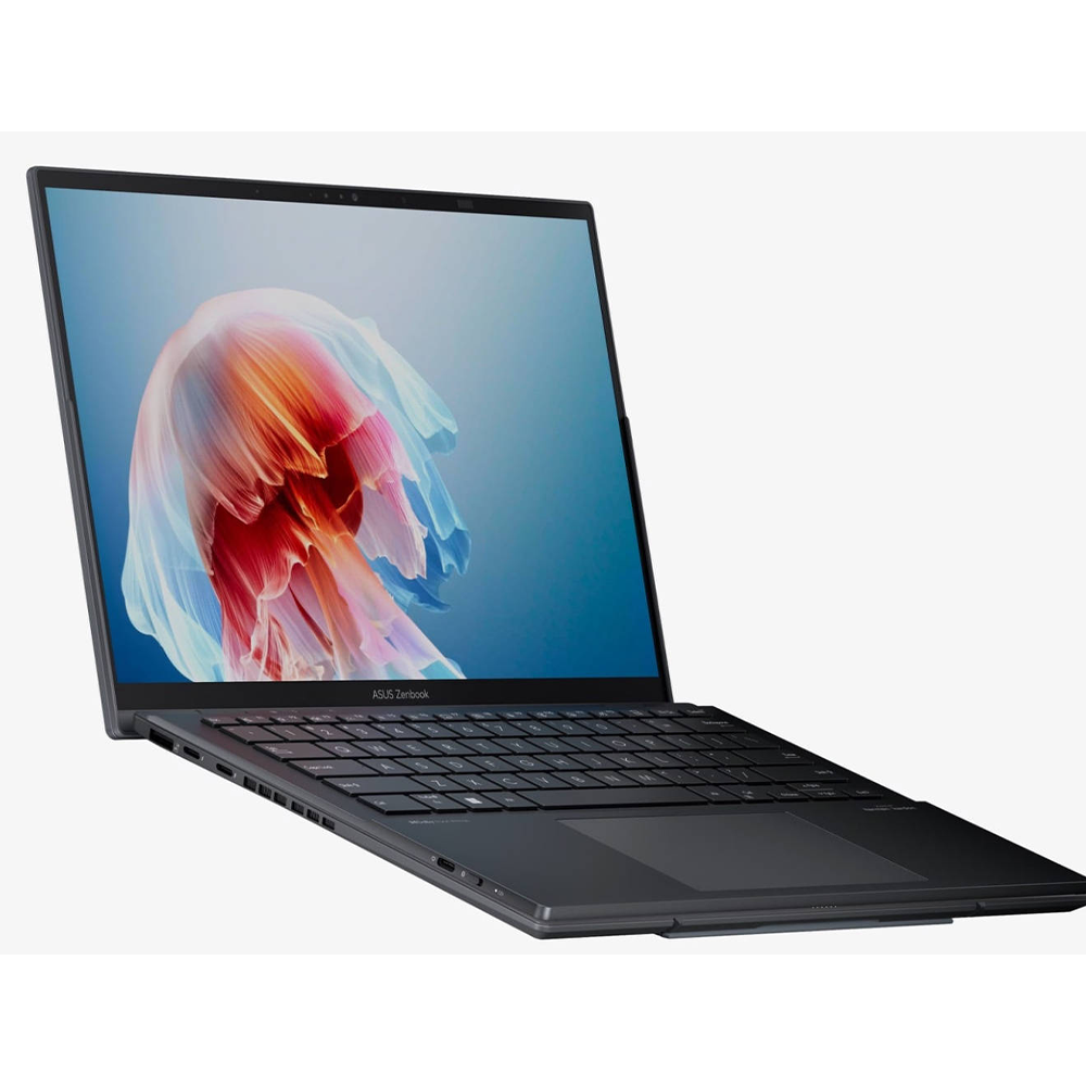 The graphic with the concept of the ASUS ZENBOOK DUO – WORLD’S 1ST 14’’ DUAL-SCREEN LAPTOP POWERED BY AI