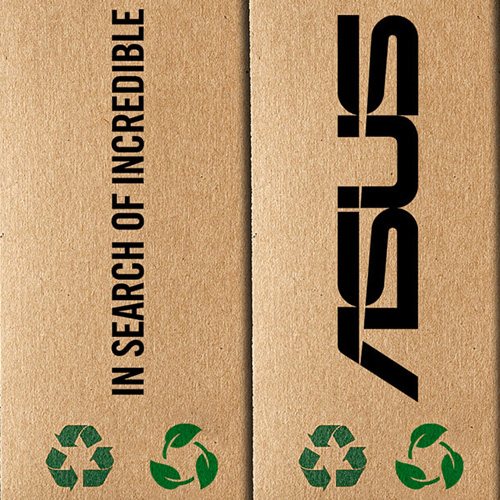 The graphic with the concept of the Caring for the Environment: ASUS Sustainable Packaging