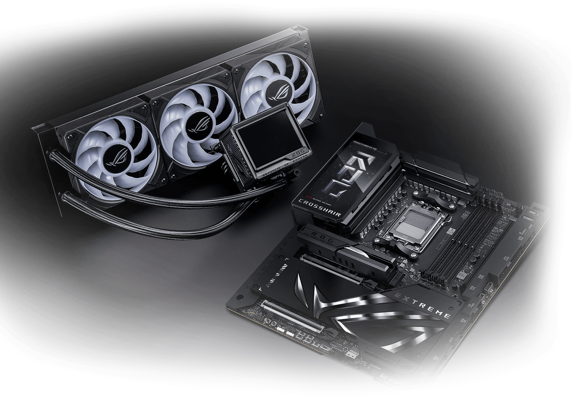 The ROG Crosshair X870E Extreme & ROG Ryujin III 360 ARGB Extreme