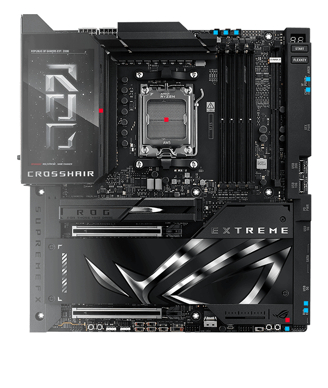 The thermal management on the ROG Crosshair X870E Extreme