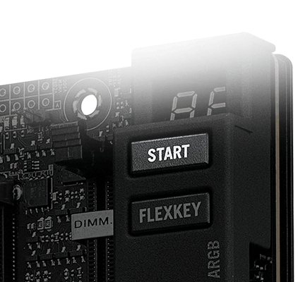 Start button on ROG Crosshair X870E Extreme