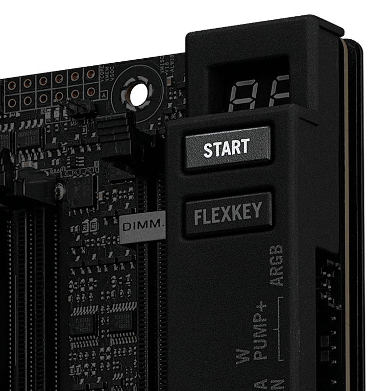 Start button on ROG Crosshair X870E Extreme