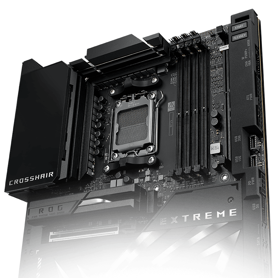 The ROG Crosshair X870E Extreme features Full color 5” LCD.