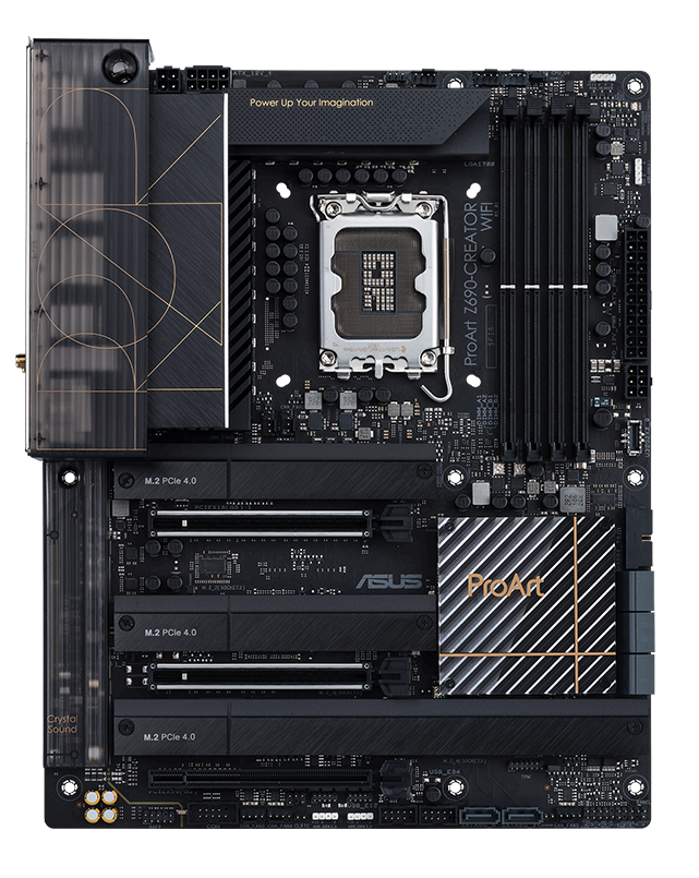 ProArt Z690-Creator WiFi motherboard features seven 4-pin PWM/DC fan headers and one AiO pump header.