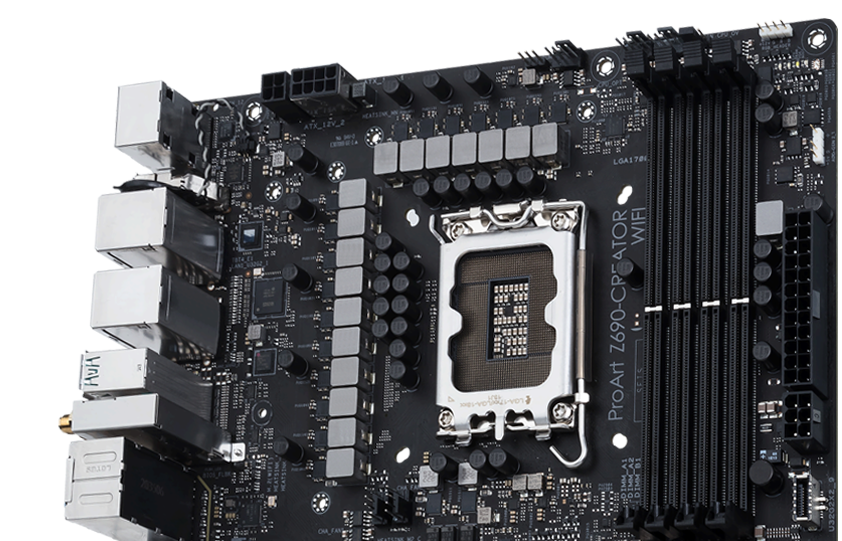 The ProArt Z690-Creator WiFi motherboard offers robust power delivery with 16+1 power stages.