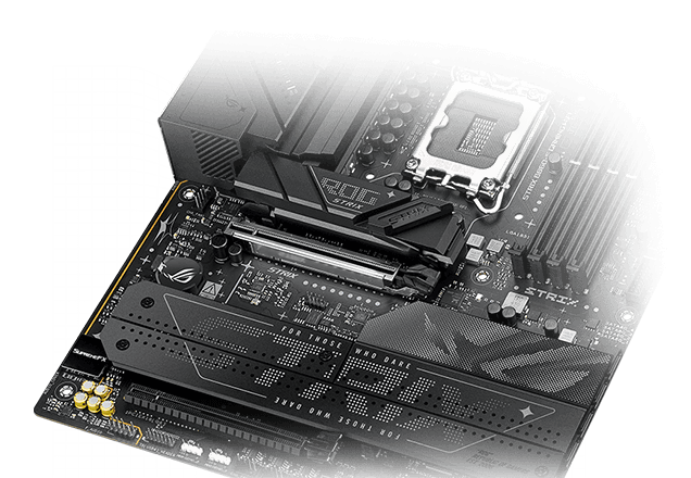 Strix  B860-F M.2 heatsinks and backplate layout