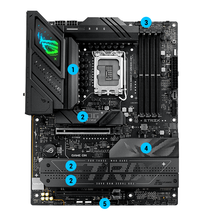 Strix  B860-F cooling specifications