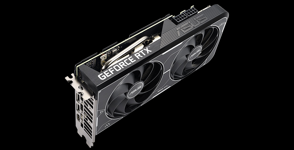 Front view of the ASUS Dual GeForce RTX 3060 Ti