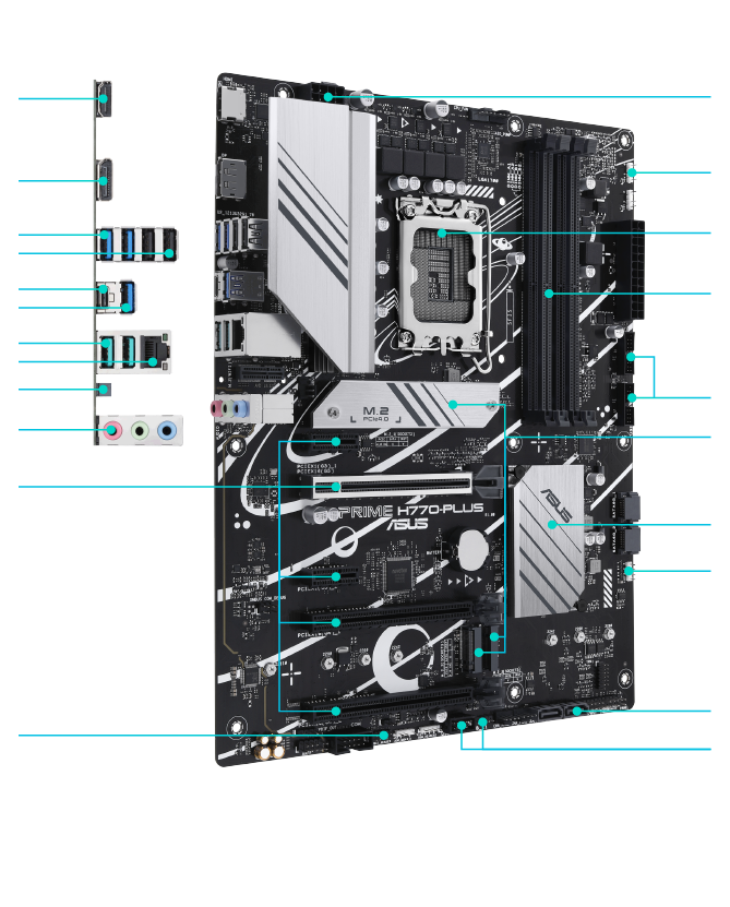 Alle technischen Daten des PRIME H770-PLUS Mainboards