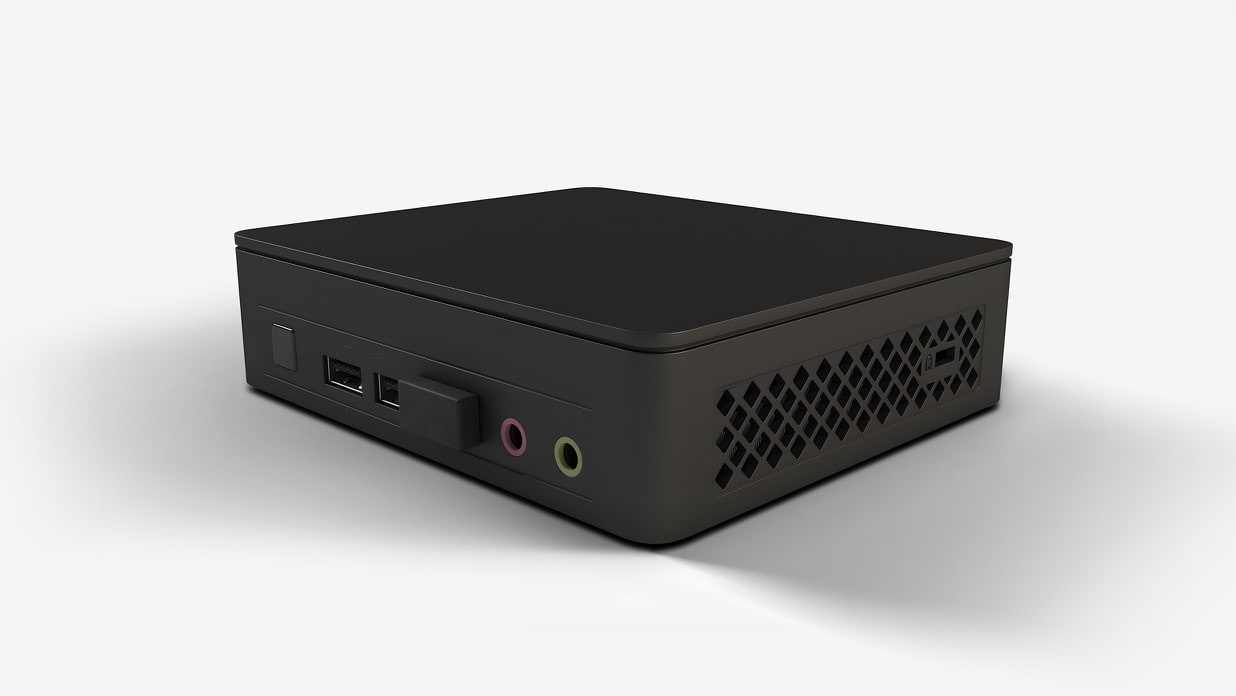 Intel NUC product photo showing right side