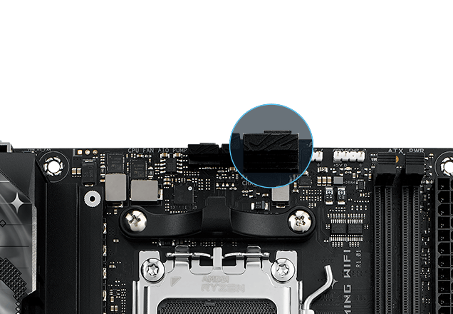 Strix X870-I chassis fan header locations