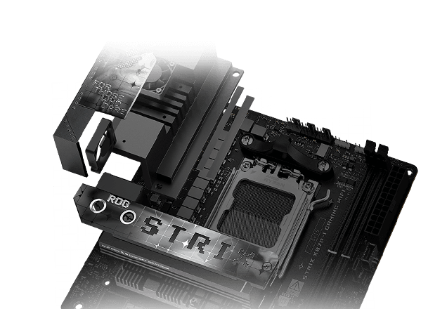 Strix X870-I M.2 heatsinks and backplate layout