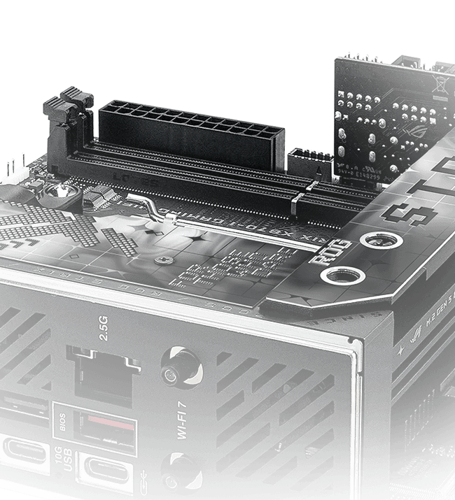 The Strix X870-I lets you overclock memory up to 8600+ MT/s.