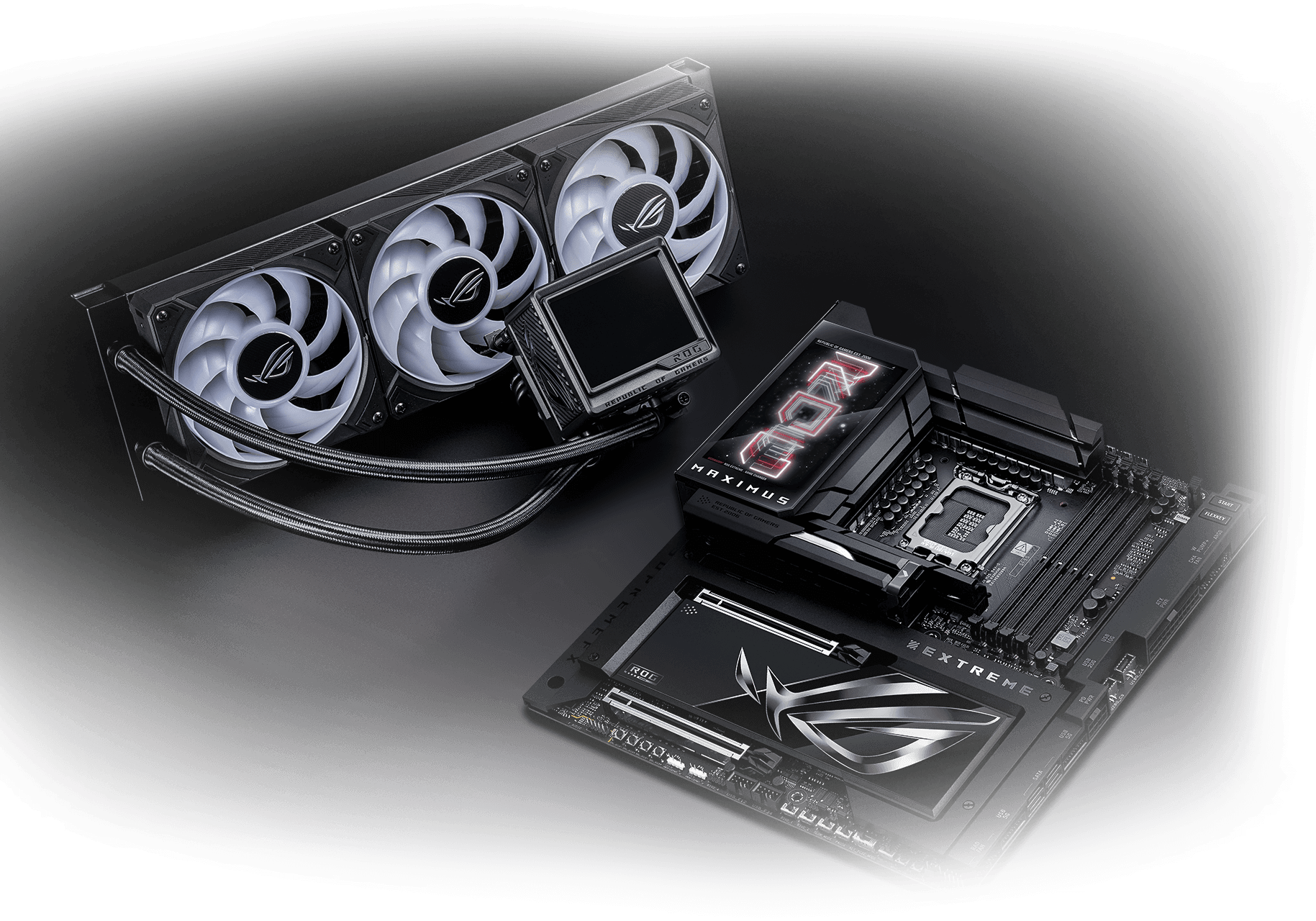 The ROG Maximus Z890 EXTREME & ROG Ryujin III 360 ARGB Extreme