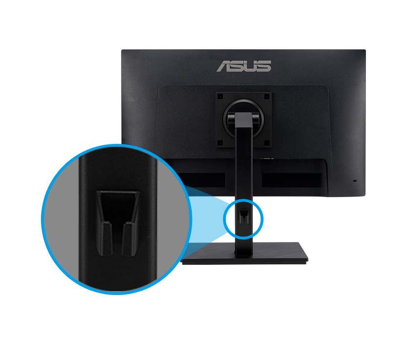 ASUS VA24EQSB monitor includes a cable management clamp