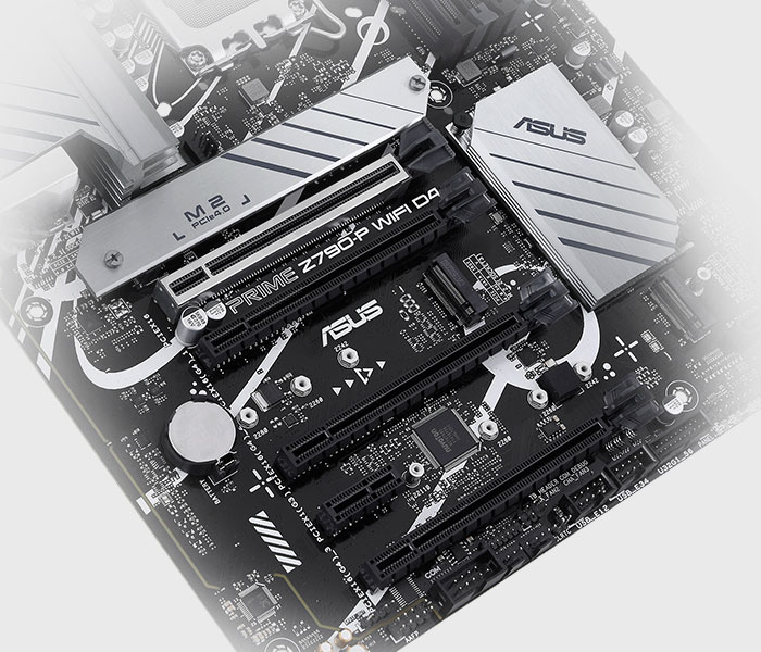 A PRIME Z790-P WIFI D4 alaplap támogatja a PCIe 5.0 hely használatát.