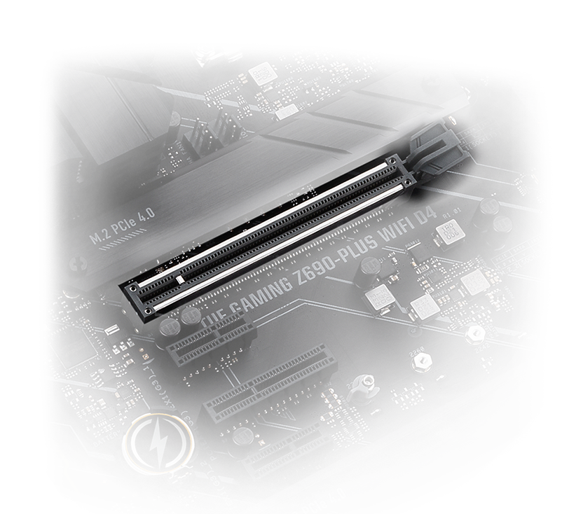 La TUF GAMING Z690-PLUS WIFI D4 est munie du PCIe 5.0. 