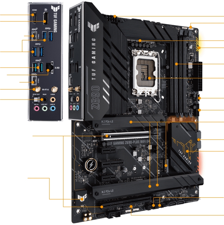 TUF GAMING Z690-PLUS WIFI D4 | Motherboards | ASUS Gloabl