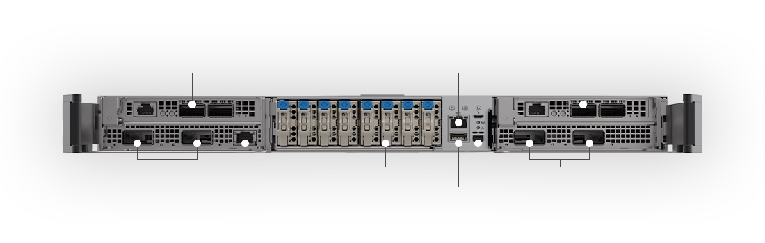 Front view of the compute tray