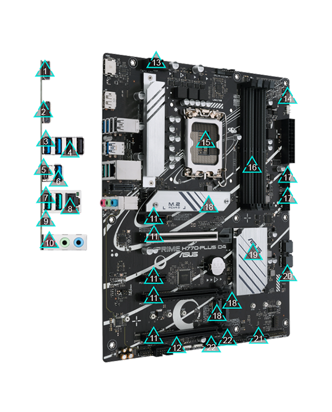 All specs of the PRIME H770-PLUS D4 motherboard