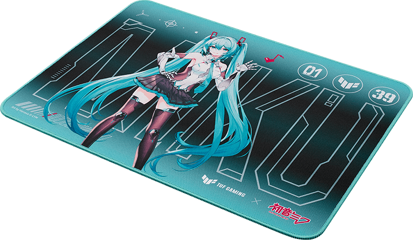 A slanted side view of the P1 Hatsune Miku Edition