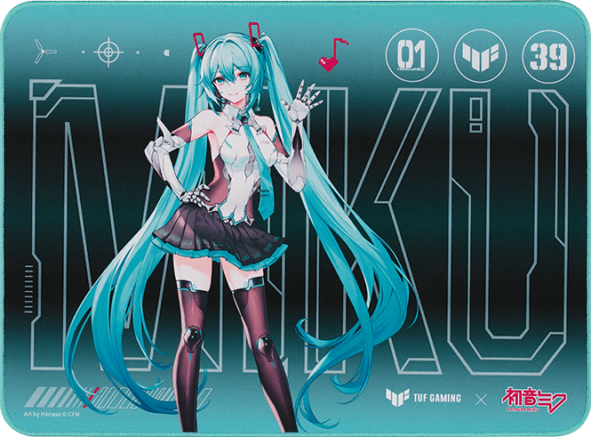 TUF Gaming P1 Hatsune Miku Edition top view angle
