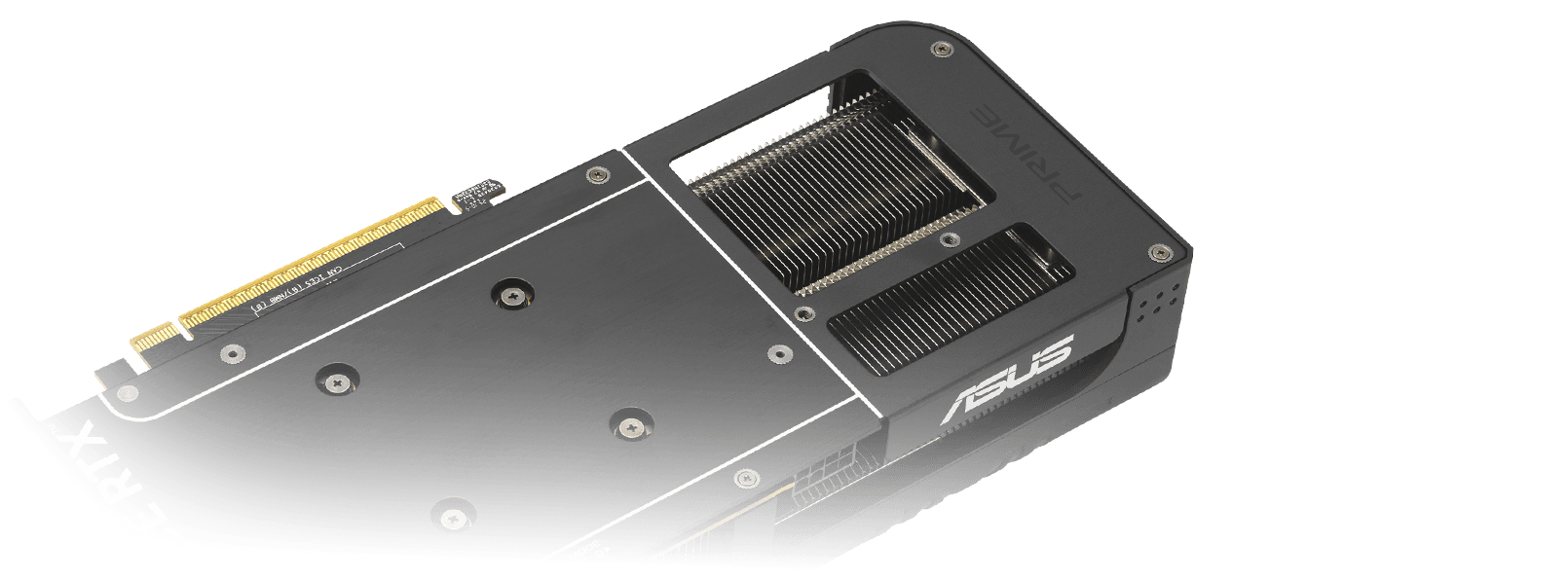Ventilação do backplate da placa Prime RTX 5060