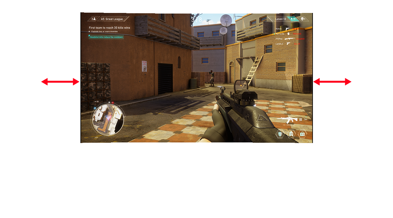 The virtual screen can be set to show off image.