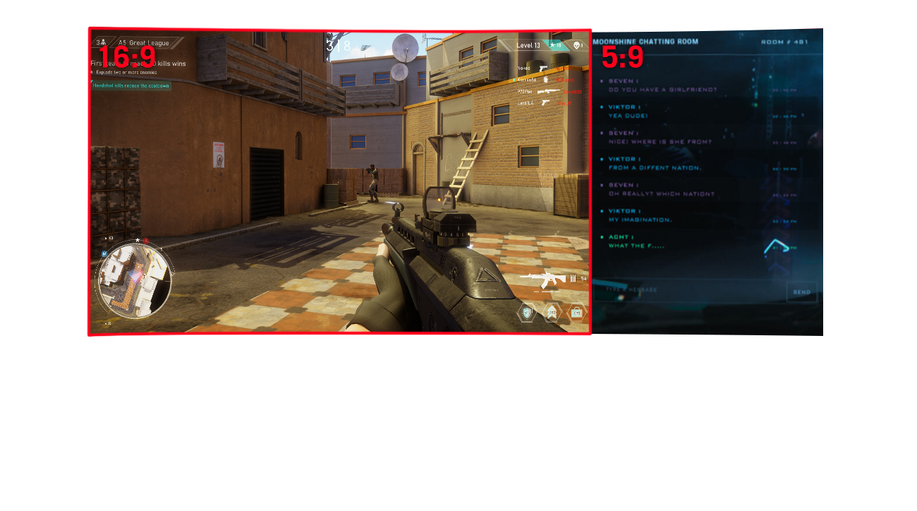 The virtual screen can be set to show on image.