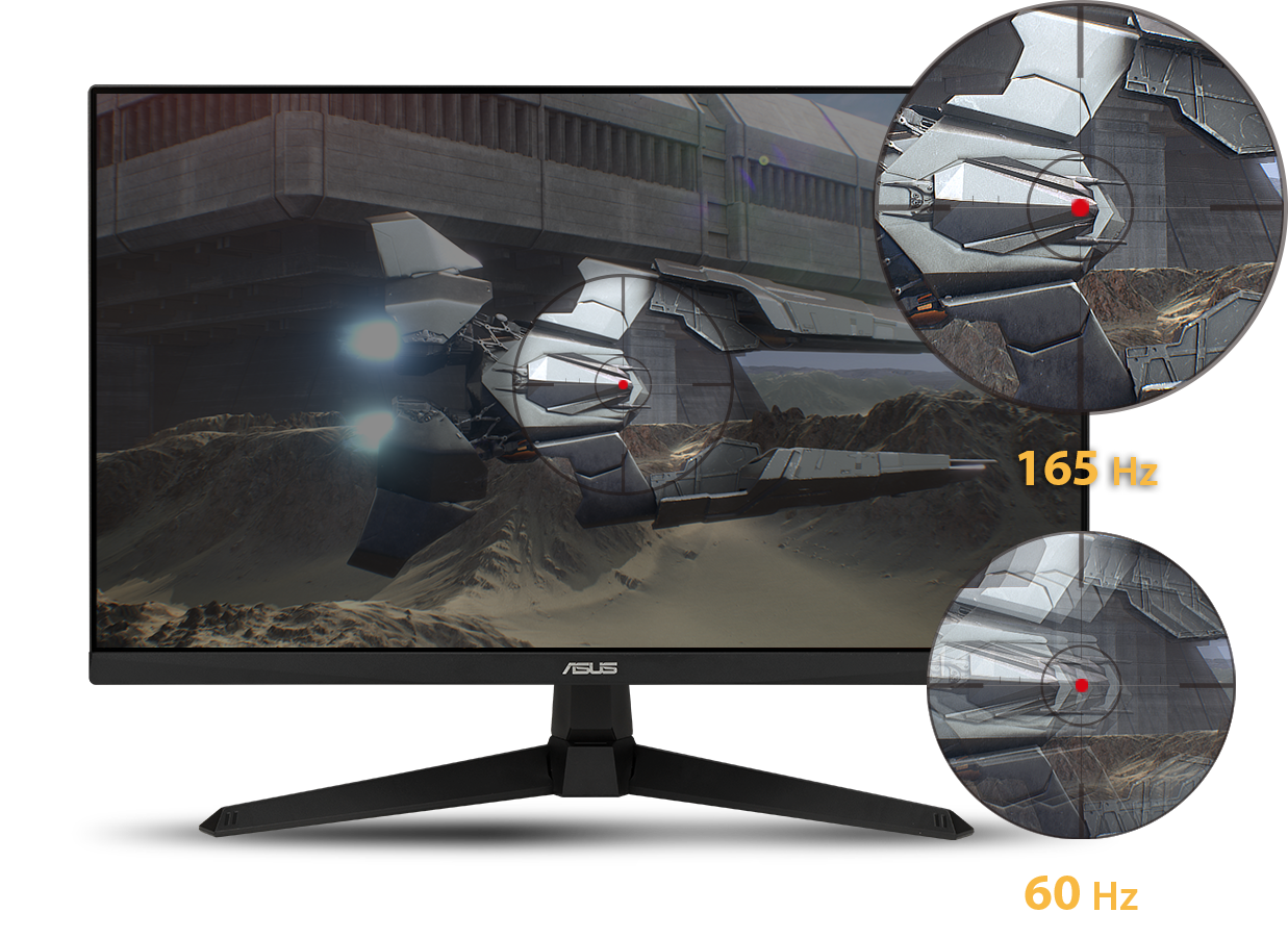 comparison image of 165hz and 60hz