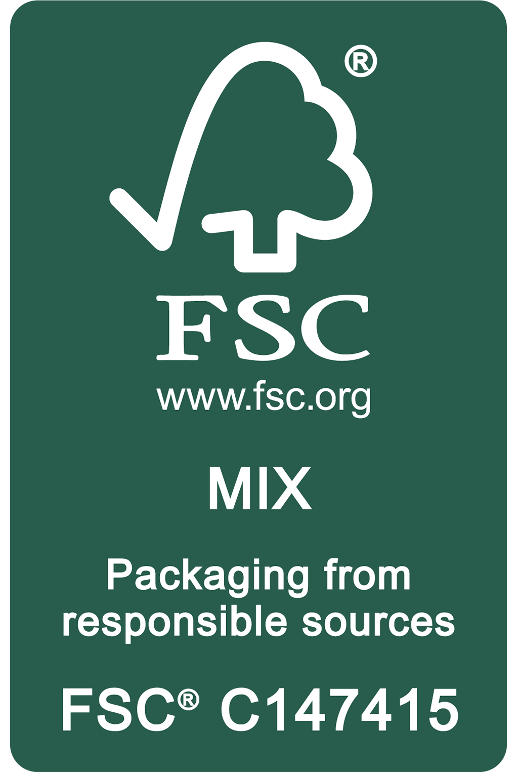 FSC MIX paper-package label