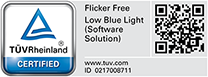 VA24DQF is TÜVRheinland certified to protect users from potentially harmful blue light.