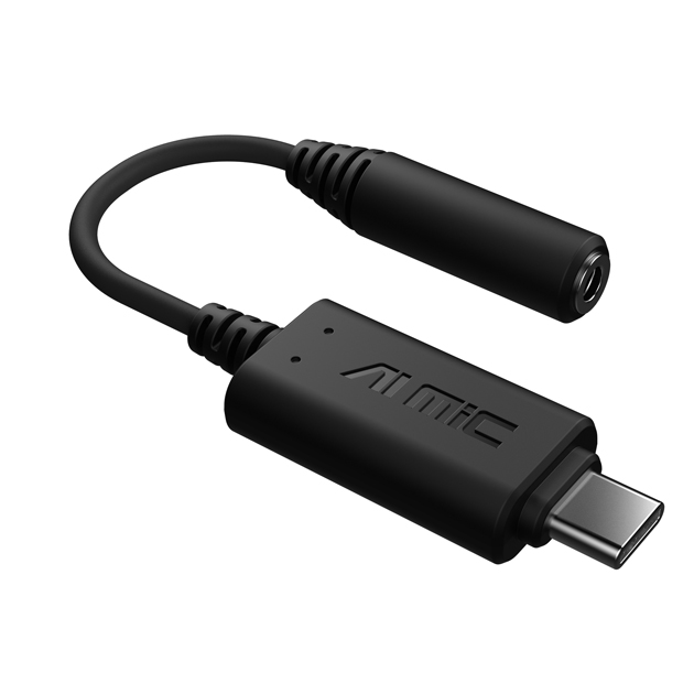 Adaptador ASUS AI Noise-Canceling Mic Adapter con conexión USB-C a 3,5 mm