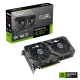 ASUS Dual GeForce RTX 4060 Ti EVO OC Edition 16G colorbox and graphics card with NVIDIA logo