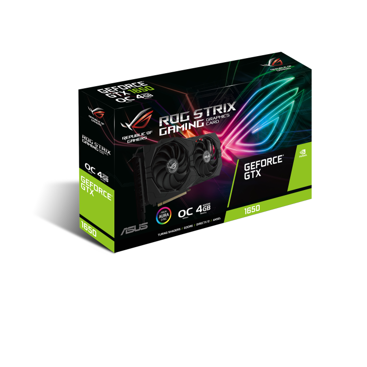 ROG-STRIX-GTX1650-O4GD6-GAMING graphics card packaging